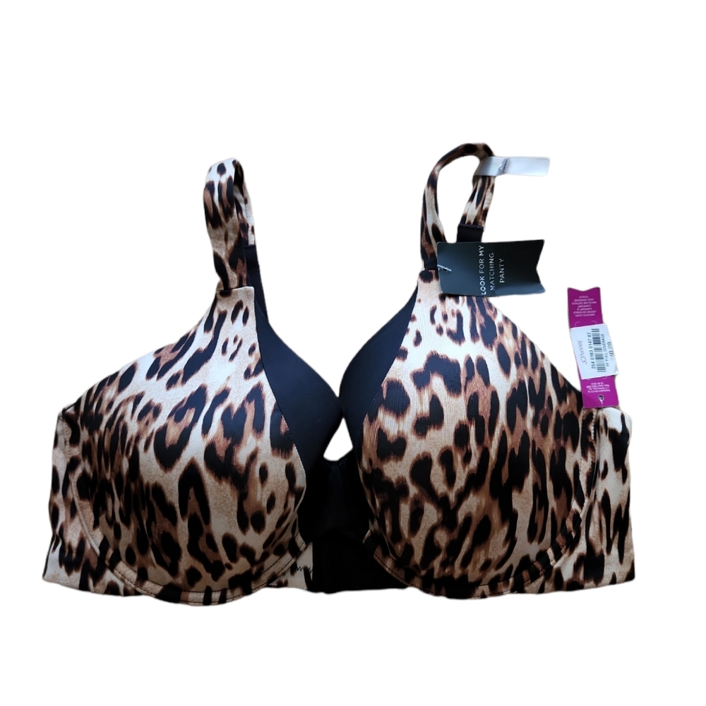 Ambrielle animal print full coverage bra size 40D